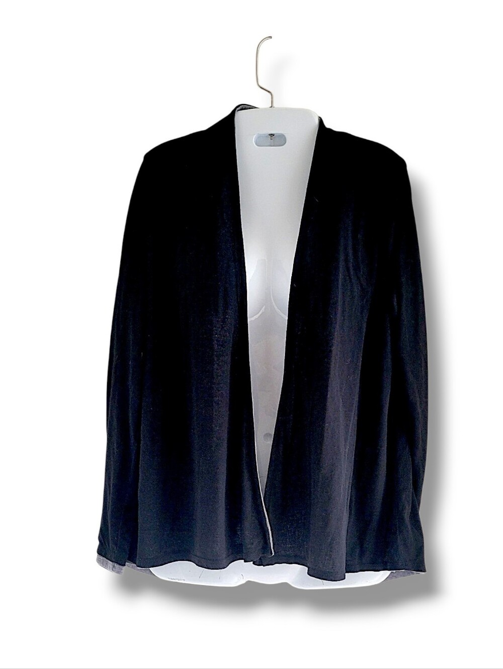 Crosby | Black Gray Two Tone Open Front Cardigan Lightweight Jacket Size S/M